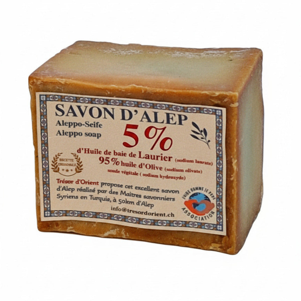 savon alep de trésor d'orient 5% d'huile de baie de laurier et 50% d'huile d'olive-stock en suisse